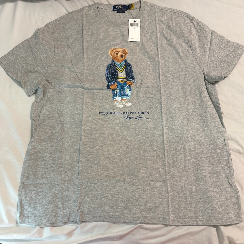 NWT Men’s Polo by Ralph Lauren Heather Gray Cotton T-Shirt (Size: XL)